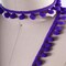 2 Yards Violet Purple Small Pom Pom Fringe Trim for Dresses Hats and Crafts